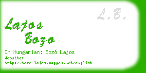 lajos bozo business card
